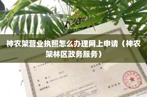 神农架营业执照怎么办理网上申请（神农架林区政务服务）