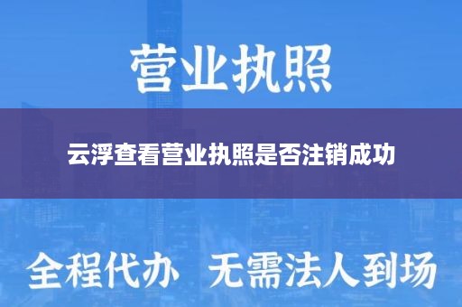 云浮查看营业执照是否注销成功