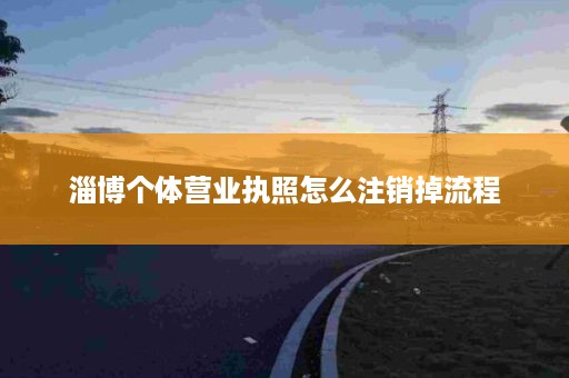 淄博个体营业执照怎么注销掉流程