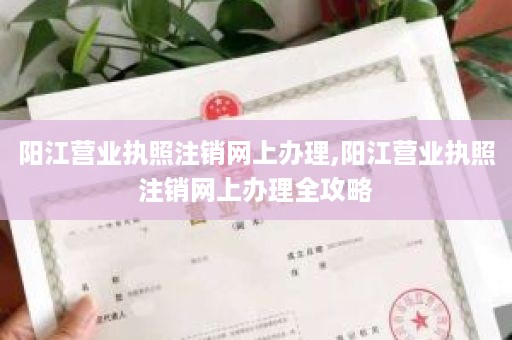 阳江营业执照注销网上办理,阳江营业执照注销网上办理全攻略