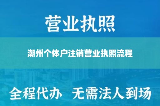 潮州个体户注销营业执照流程