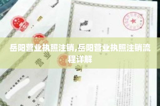 岳阳营业执照注销,岳阳营业执照注销流程详解