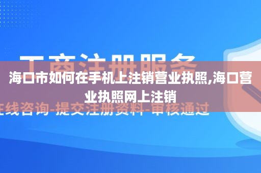 海口市如何在手机上注销营业执照,海口营业执照网上注销