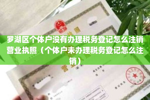 罗湖区个体户没有办理税务登记怎么注销营业执照（个体户未办理税务登记怎么注销）
