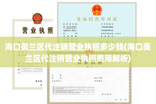 海口美兰区代注销营业执照多少钱(海口美兰区代注销营业执照费用解析)