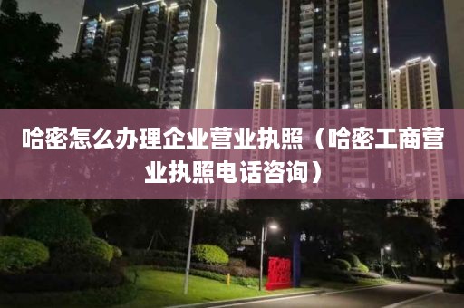 哈密怎么办理企业营业执照（哈密工商营业执照电话咨询）