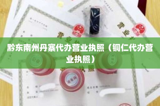 黔东南州丹寨代办营业执照（铜仁代办营业执照）