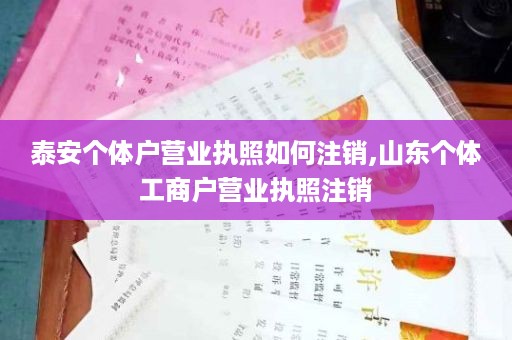 泰安个体户营业执照如何注销,山东个体工商户营业执照注销