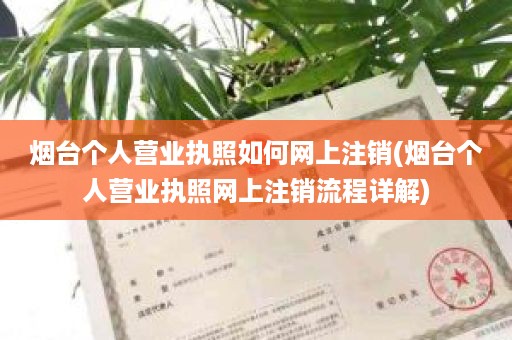 烟台个人营业执照如何网上注销(烟台个人营业执照网上注销流程详解)