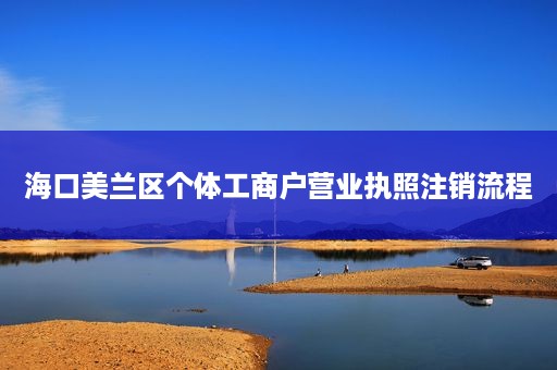 海口美兰区个体工商户营业执照注销流程