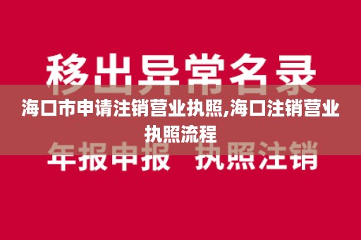 海口市申请注销营业执照,海口注销营业执照流程