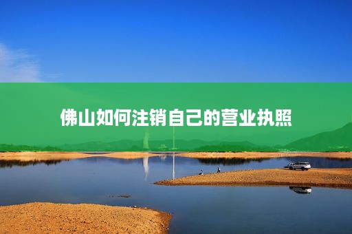 佛山如何注销自己的营业执照