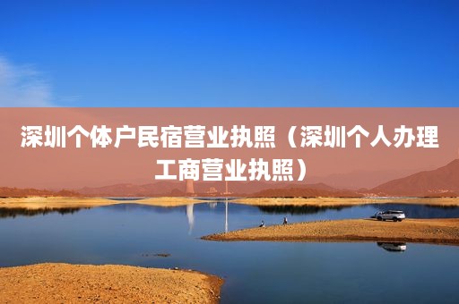 深圳个体户民宿营业执照（深圳个人办理工商营业执照）