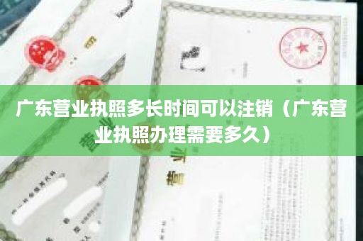 广东营业执照多长时间可以注销（广东营业执照办理需要多久）