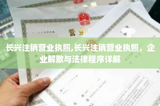 长兴注销营业执照,长兴注销营业执照，企业解散与法律程序详解