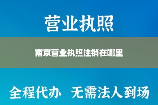 南京营业执照注销在哪里