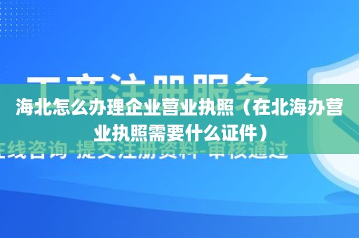 海北怎么办理企业营业执照（在北海办营业执照需要什么证件）