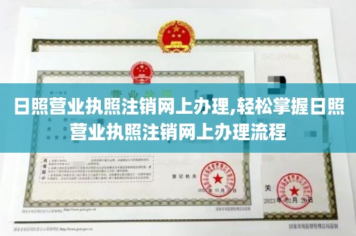 日照营业执照注销网上办理,轻松掌握日照营业执照注销网上办理流程