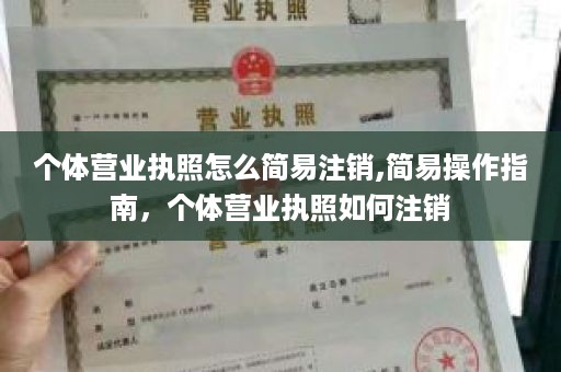 个体营业执照怎么简易注销,简易操作指南，个体营业执照如何注销