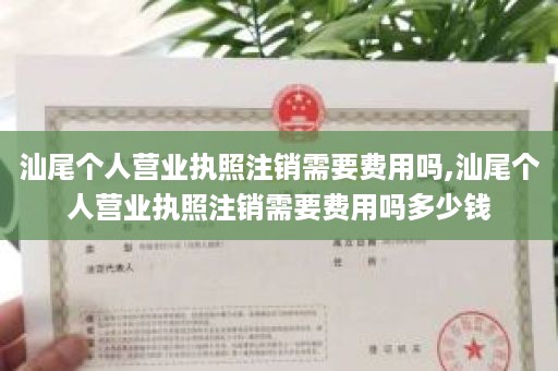 汕尾个人营业执照注销需要费用吗,汕尾个人营业执照注销需要费用吗多少钱