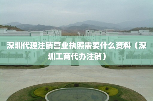 深圳代理注销营业执照需要什么资料（深圳工商代办注销）
