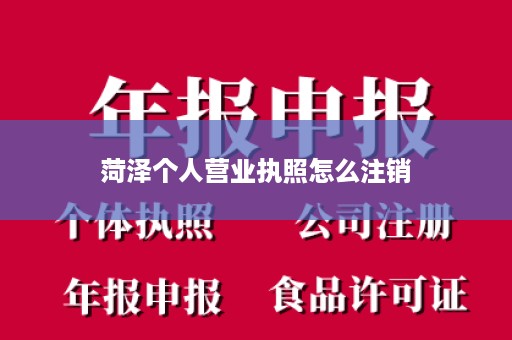 菏泽个人营业执照怎么注销