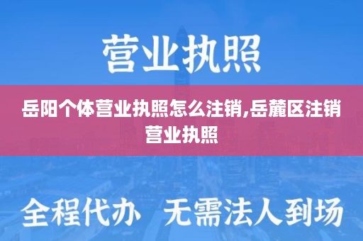 岳阳个体营业执照怎么注销,岳麓区注销营业执照
