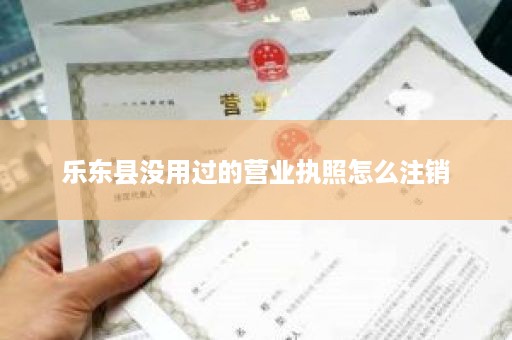 乐东县没用过的营业执照怎么注销