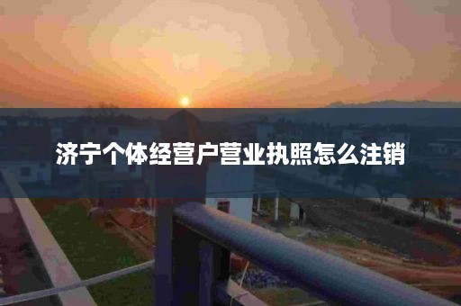 济宁个体经营户营业执照怎么注销