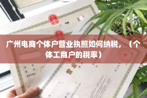 广州电商个体户营业执照如何纳税，（个体工商户的税率）