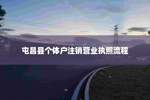 屯昌县个体户注销营业执照流程