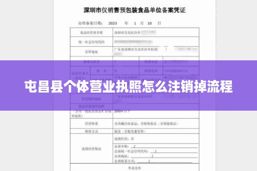 屯昌县个体营业执照怎么注销掉流程
