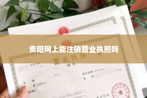 贵阳网上能注销营业执照吗