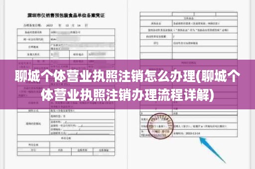 聊城个体营业执照注销怎么办理(聊城个体营业执照注销办理流程详解)