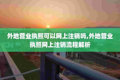 外地营业执照可以网上注销吗,外地营业执照网上注销流程解析