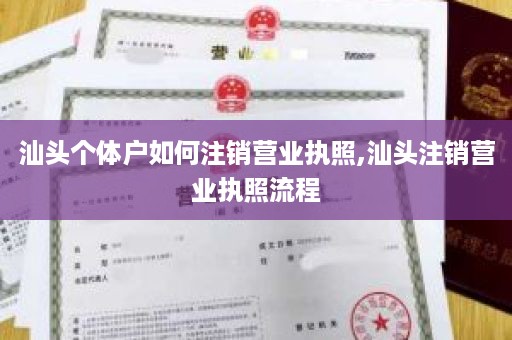 汕头个体户如何注销营业执照,汕头注销营业执照流程