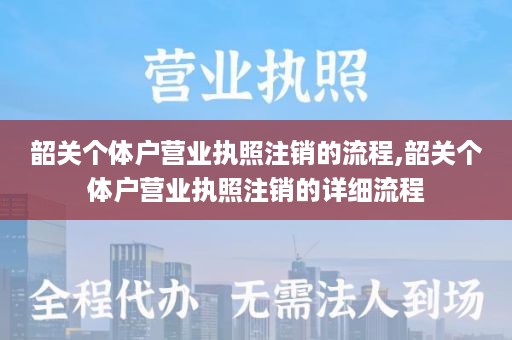 韶关个体户营业执照注销的流程,韶关个体户营业执照注销的详细流程