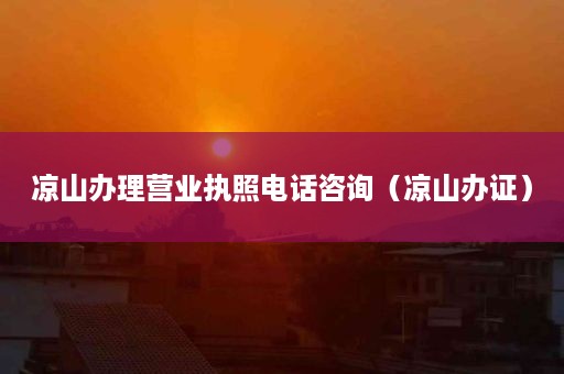 凉山办理营业执照电话咨询（凉山办证）