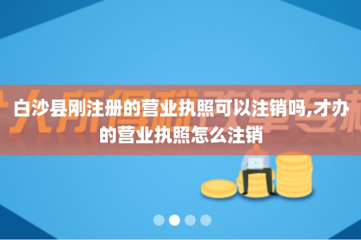 白沙县刚注册的营业执照可以注销吗,才办的营业执照怎么注销
