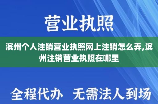 滨州个人注销营业执照网上注销怎么弄,滨州注销营业执照在哪里