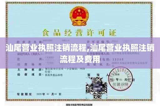 汕尾营业执照注销流程,汕尾营业执照注销流程及费用