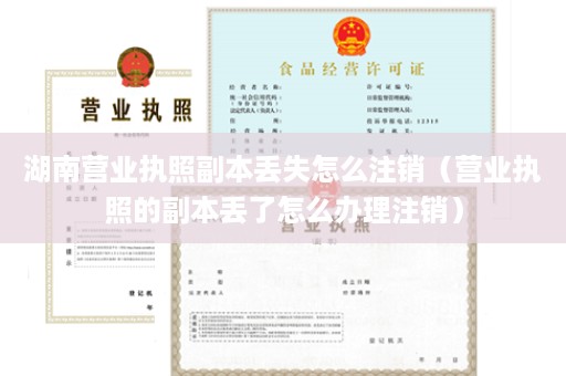 湖南营业执照副本丢失怎么注销（营业执照的副本丢了怎么办理注销）