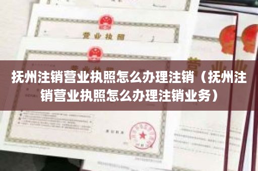 抚州注销营业执照怎么办理注销（抚州注销营业执照怎么办理注销业务）