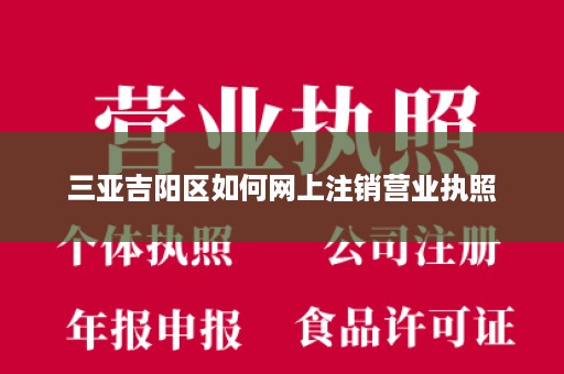 三亚吉阳区如何网上注销营业执照
