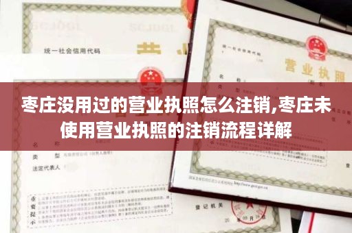 枣庄没用过的营业执照怎么注销,枣庄未使用营业执照的注销流程详解