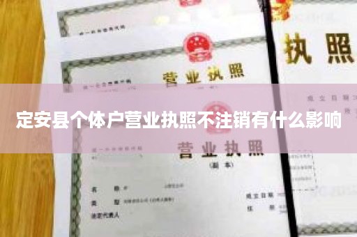 定安县个体户营业执照不注销有什么影响