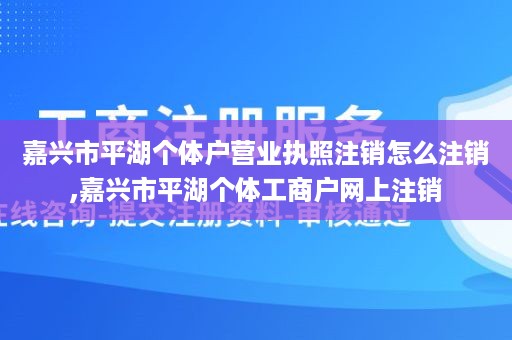 嘉兴市平湖个体户营业执照注销怎么注销,嘉兴市平湖个体工商户网上注销