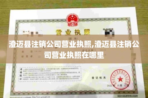 澄迈县注销公司营业执照,澄迈县注销公司营业执照在哪里