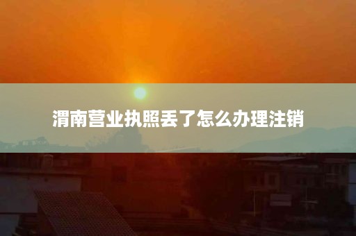 渭南营业执照丢了怎么办理注销