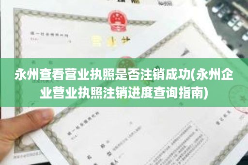 永州查看营业执照是否注销成功(永州企业营业执照注销进度查询指南)